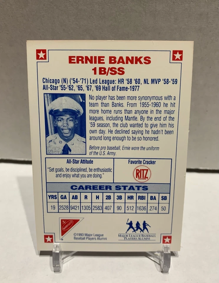Autógrafos Nabisco All Star 1993 Ernie Banks Foto 2 de 2