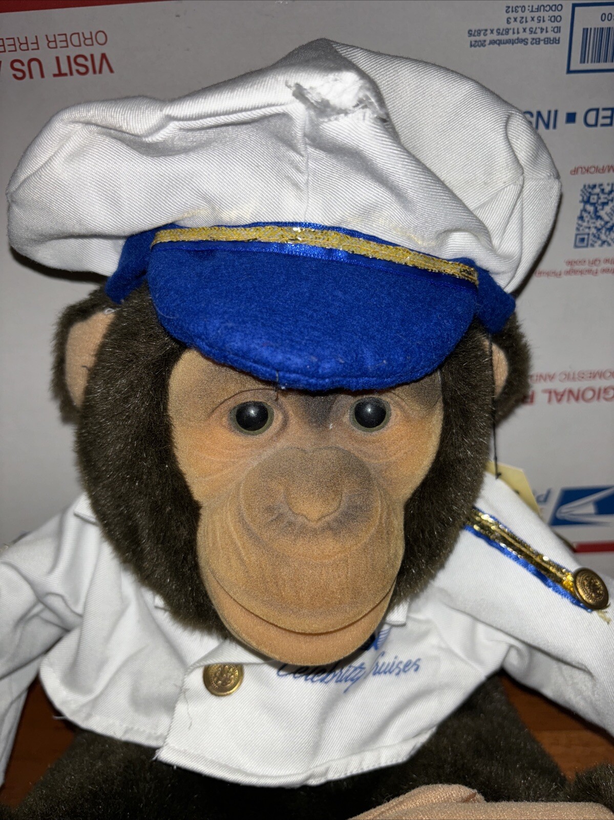 Hosung Celebrity Cruises Monkey Hand Puppet Brown Plush Chimp Toy Full Body 1995