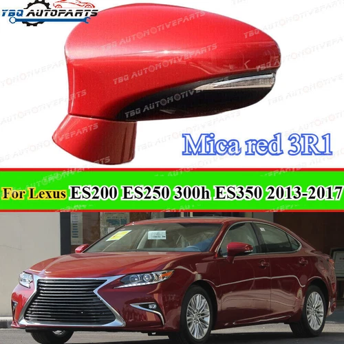 Mica Red Driver Side Mirror Cover For Lexus ES200 ES250 300h ES350 2013-2017 ✅