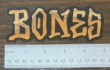 Bones Skateboard Sticker 5 in x 1.75 in Black/Gold Holo Powell Peralta Decal