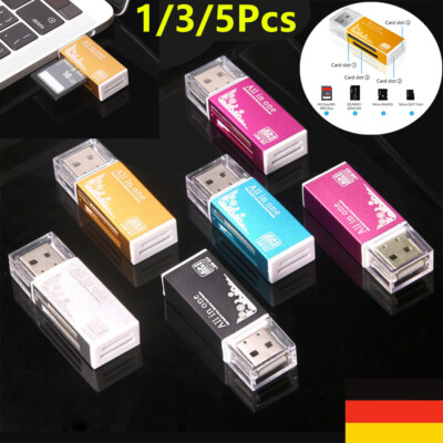Usb Kartenleser Micro SD SDHC SDXC Stick Card Reader Kartenlesegerät Adapter DE