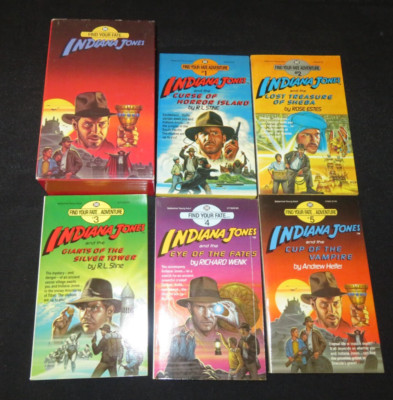 UNREAD Indiana Jones Find Your Fate box set 1-5 1984 Choose Your own Adventure
