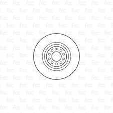 Brake Disc Rotors For Volkswagen Passat Front Axle Abtex BD378V