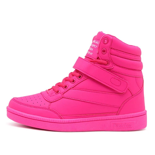 Womens Hidden Wedge Heel Ankle High Top Trainers Lace Up Sneakers Sport Shoes UK - Picture 9 of 18