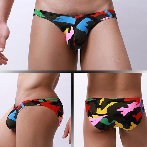 Bikini intimo uomo sexy vita bassa rigonfiamento marsupio perizoma pantaloncino perizoma - Foto 15 di 25