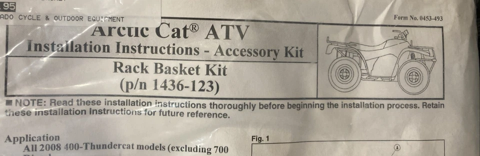 KIT NUEVO ORIGINAL ARCTIC CAT 1436-123, CESTA RACK VELOCIDAD Foto 3 de 4