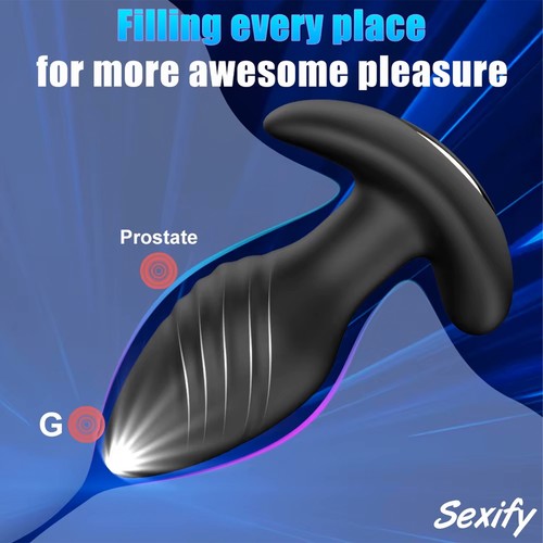 Vibrating Anal Vibrator Butt Plug App Remote Control Prostate Massager Sex Toy - Picture 3 of 23