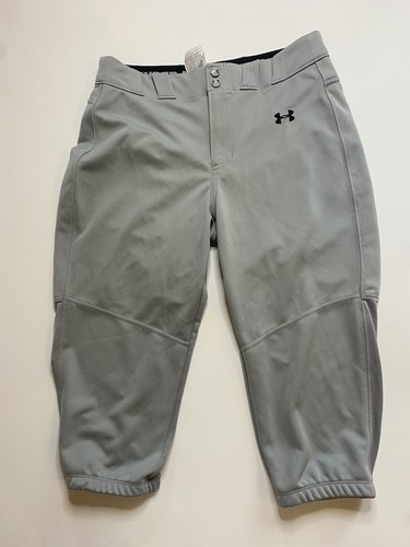 Under Armour Women's Size Medium Softball Capri Crop Pants Gray - Picture 2 of 4