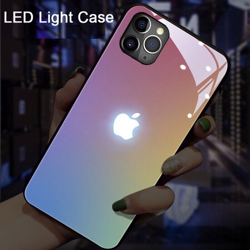LED Induction Shine Light Up Glass Phone Case Cover for iPhone 15 14 13 Pro Max - Zdjęcie 5 z 23