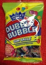 America's Original Double Dubble Bubble GUM BALLS Individually Wrap Fruit Flavor