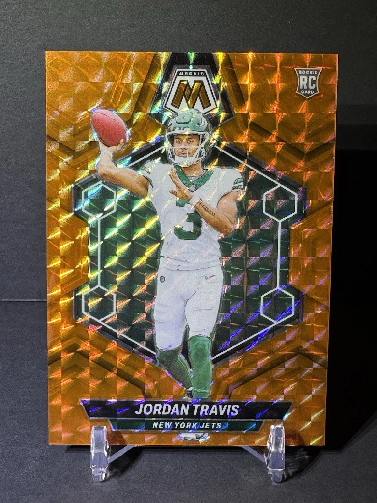 2024 Panini Mosaic - Jordan Travis #395 Orange Prizm Mosaic /199