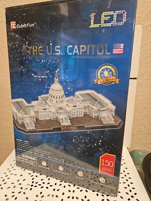 CubicFun The U.S. Capitol LED Architecture Model Lighting Building NIB 150 PIECE