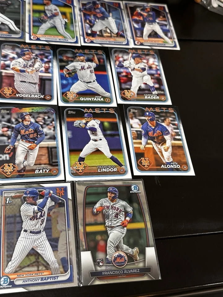Lote de 28 cartões de beisebol Mets Topps e Bowman - autógrafo - Imagem 4 de 4