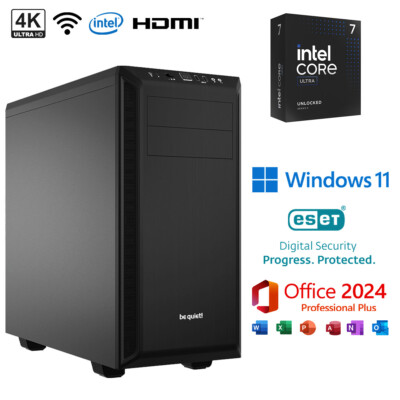 Büro PC Intel Ultra 7 265K 128GB RAM 4000GB SSD 4TB HDD Windows 11 Office 2024 B