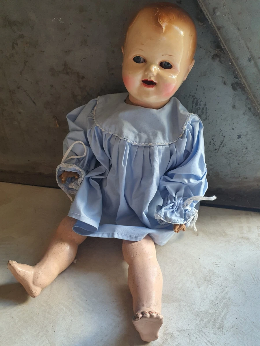 Poupée raynal rhodoïd 48 cms ancienne corp n° 1 tête marquée C