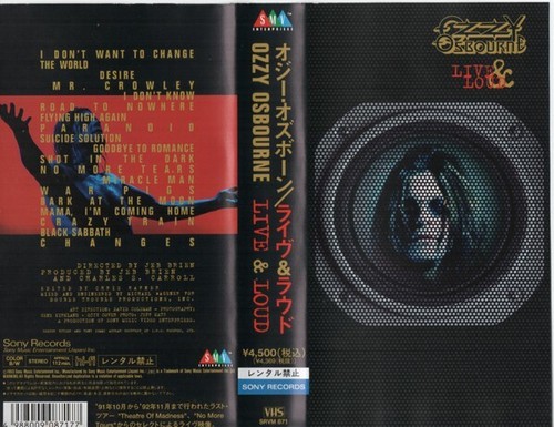 Ozzy Osbourne – Live & Loud (1993) SMV Enterprises NTSC VHS rare NEW Japan - 第 1/1 張圖片