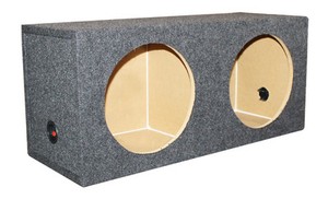NEW Q-Power QSMBASS15 Dual 15/" Carpet Subwoofer Sub Box Sealed Speaker Enclosure