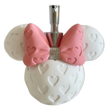 New Disney Minnie Mouse White  Pink Ceramic Soap Pump Dispenser