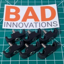 Dual Line Clamps for 2) 1/4" (0.25")/6.35mm Lines - Set of 6 with Hardware