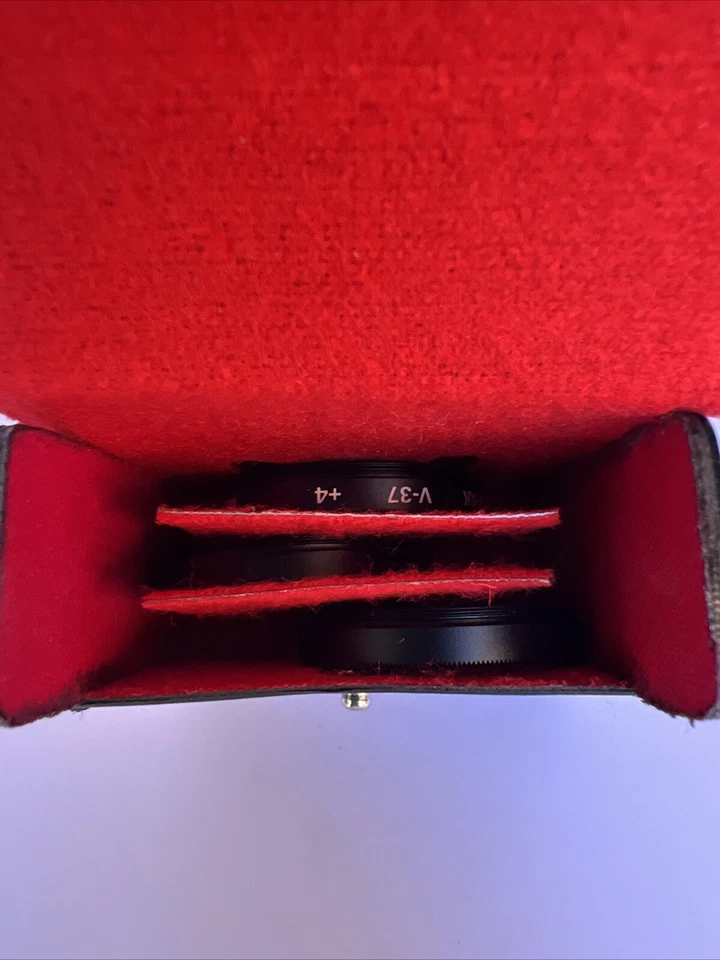 Set of 3 Sunpak 37mm UV and Skylight filters V-37 +1 +2 +4 Japan W/ Leather Case - Image 4 of 4