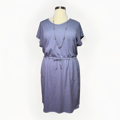 32 Degrees Cool Periwinkle Drawstring Waist Dress Women's Size XXL
