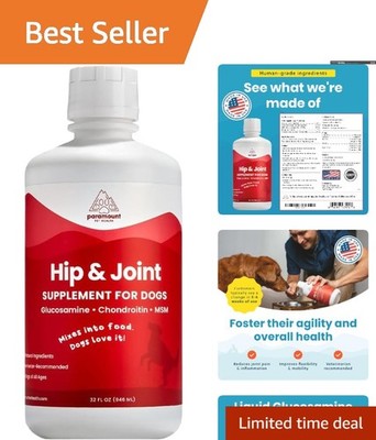 1600 mg Liquid Glucosamine for Dogs   Joint Mobility & Comfort Support