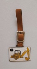Vintage John Deere Backhoe Watch Fob Leather Strap Metal Tag – #91