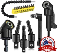 Juego De Extensión De Broca Flexible, Incluye Broca En Ángulo Recto De 105° NEW.