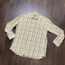 Gitman Bros Made In USA Button Up Multicolor Plaid Long Sleeve Shirt Size Large