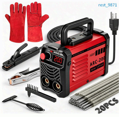 200A Mini Stick Welder 110V IGBT ARC Welder w/20 Rods for Home & DIY