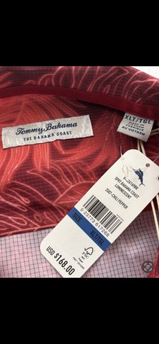 Camicia hawaiana Tommy Bahama Coast 2587 peperoncino nuova con etichetta rossa taglia XLT - Foto 6 di 24
