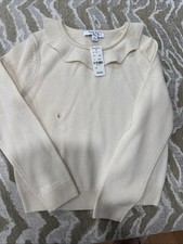 NWT Brooks Brothers Fleece Girl  s Sweater White, Size L