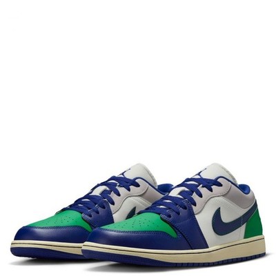Nike Air Jordan 1 Low Sail Deep Royal Blue 553558-147 Men's Size