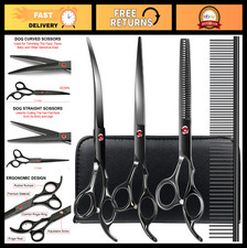 5-in-1 Professional Dog Grooming Scissors Kit - Premium Stainless Steel Shears f
