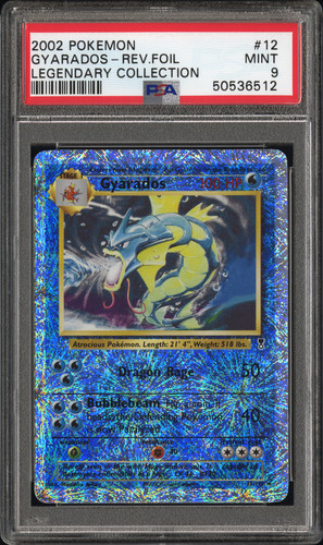 2002 POKEMON LEGENDARY COLLECTION #12 GYARADOS-REVERSE FOIL PSA 9