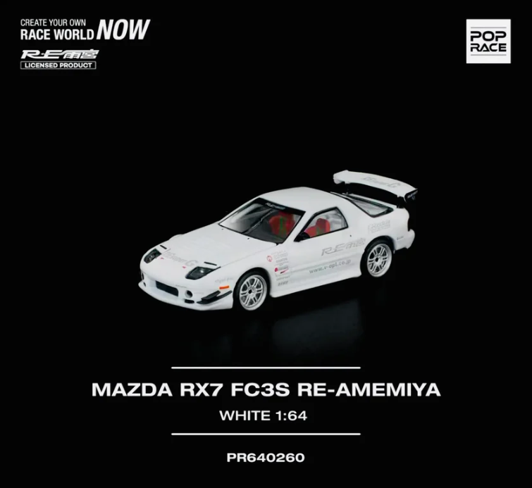 Pop Race Mazda RX7 FC3S RE-Amemiya White 640260 1/64 | eBay