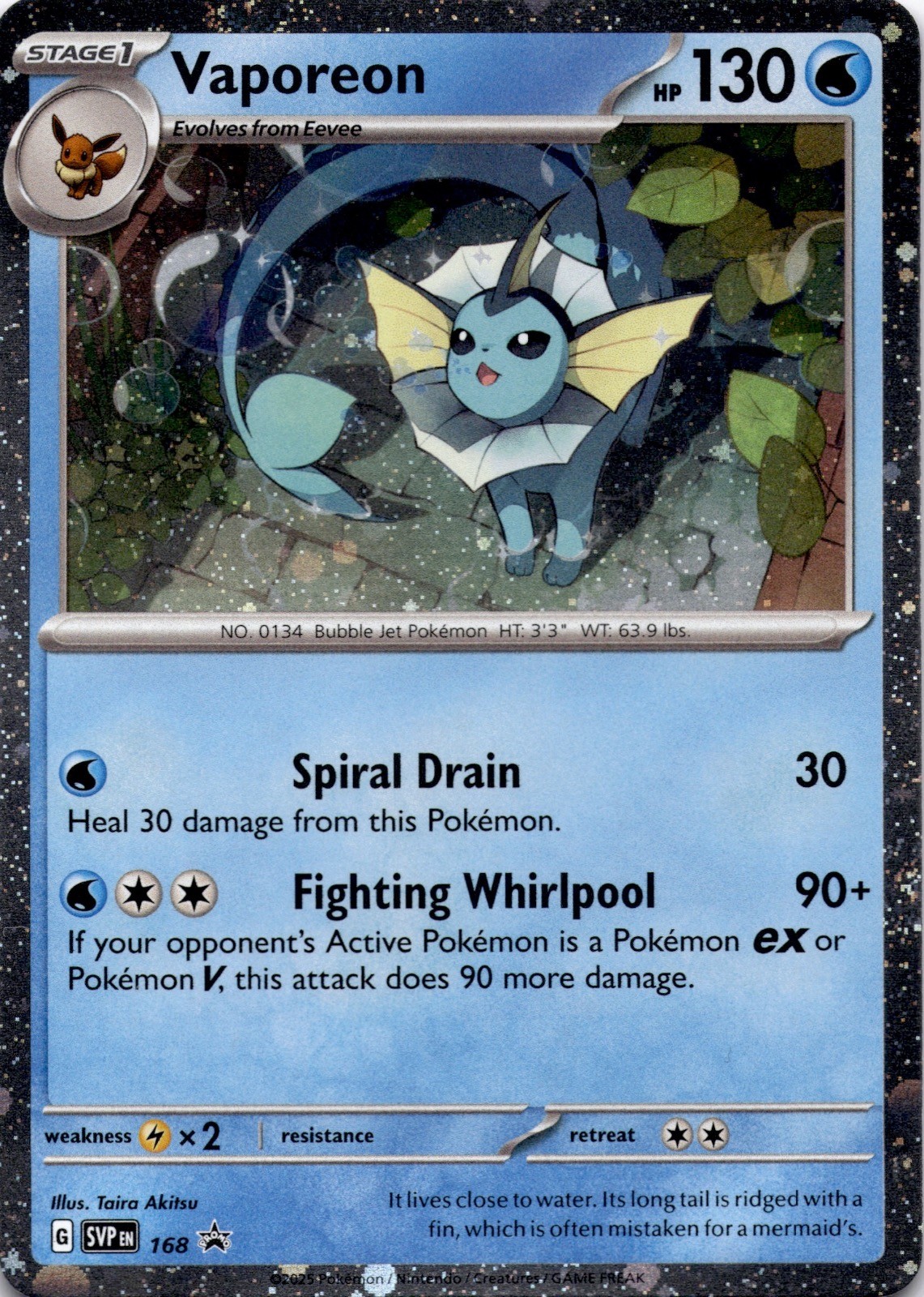 Vaporeon (Cosmos Holo) 168 Promo Scarlet & Violet Promo Pokemon Near Mint
