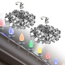 50x Gutter Clips for Lights Gutter Hooks for Party Eave Seasonal Lighting