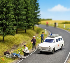 Wiking VW 1500 Variant DRK Rotkreuz Haube eckig RK Folie 1970-73