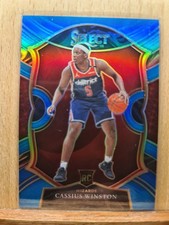 Cassius Winston #96 #040/299 2020-21 Select Blue Prizm Rookie Wizards A0214A
