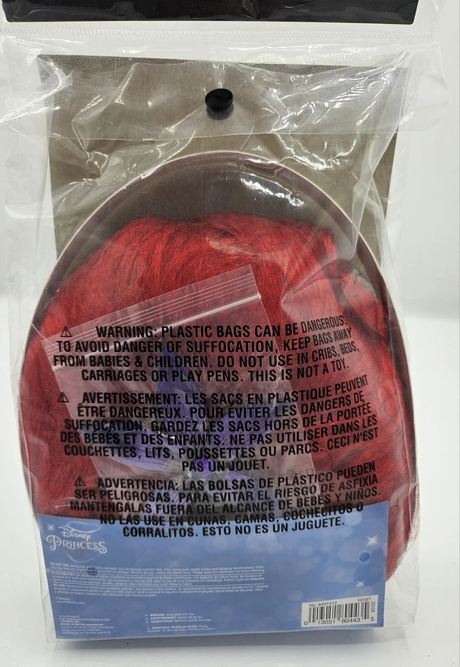 Disney Princess Ariel Wig The Little Mermaid Red Costume Child Halloween - Image 3 of 3