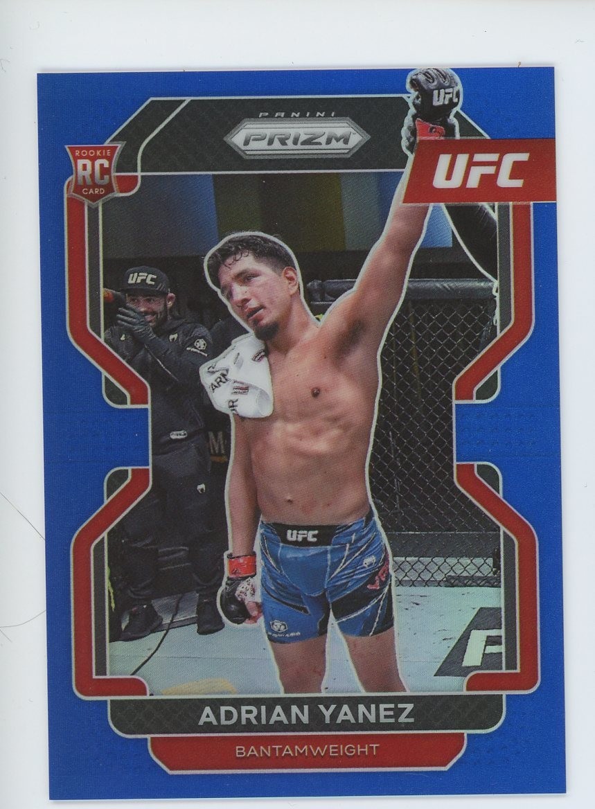 2022 PANINI PRIZM UFC #107 ADRIAN YANEZ ROOKIE BLUE PRIZM 075/199
