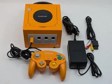 Nintendo GameCube Orange DOL-101 Console Complete Set Tested NTSC-U/C