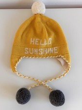 Kate Spade NY Women's Pom-Pom Yellow Hello Sunshine Hat Beanie Acrylic & Wool