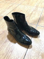 PRADA Patent Leather Boots 38 Black Made in Italy