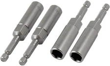 10mm Hex Magnetic Power Socket 80mm Length Adapter Drill Bit Nut Driver Set 1/4'