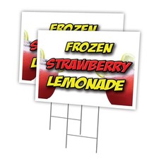 Frozen Strawberry Lemon Multi-Pack of Yard Signs & Stake plastic coroplast windo