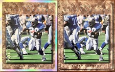 1997 Barry Sanders Donruss Studio 8x10 (1)Silver Portrait Proof & (2) Base.