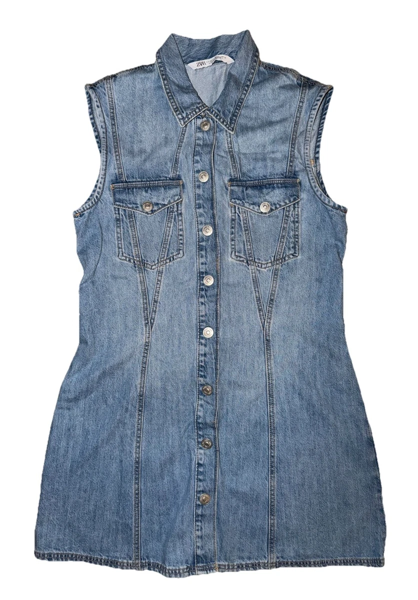 princess polly baby blue dress Girls' Black Denim Dresses main image 1
