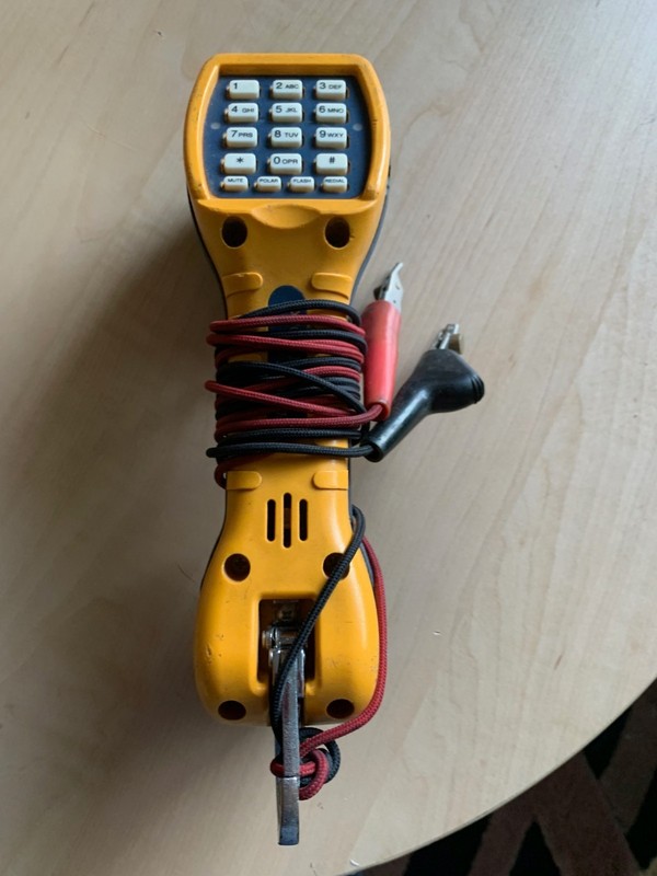 Line Technician Repair Man Phone with Keypad and Alligator Clips Vintage